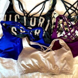 Bundle of 5 Victoria Sport sports bras L